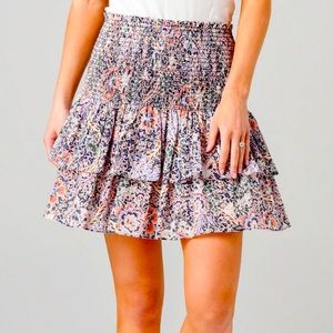 NWT Rebecca Minkoff Amari Floral Tiered Skirt Size XSmall